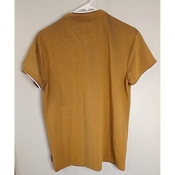 Scott James England Mens Medium Button Up Polo Shirt Grandad Collar - Picture 2 of 9